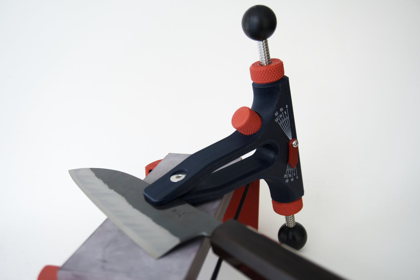 Anystone Knife Sharpener, with blade, front view